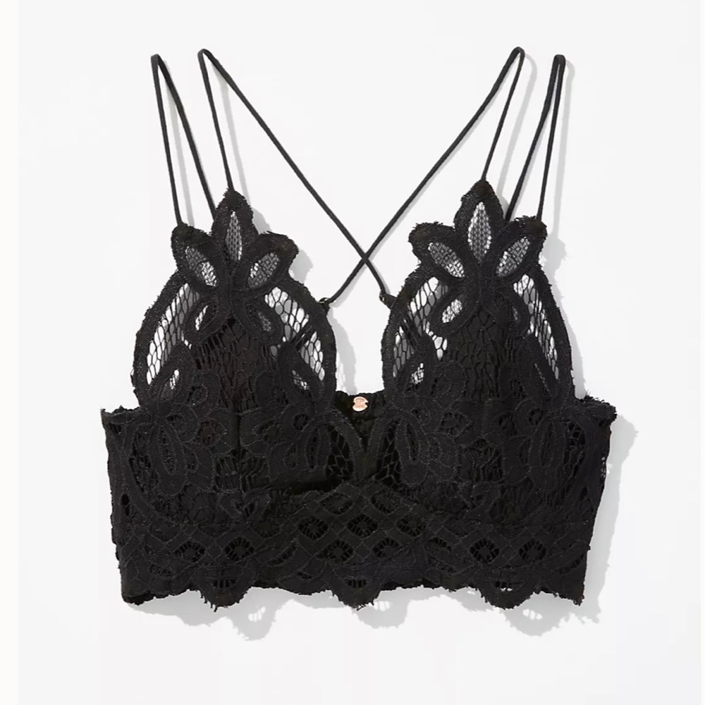 Free People Adella Bralette, black color